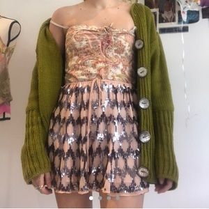 elizabeth and james sequin skirt